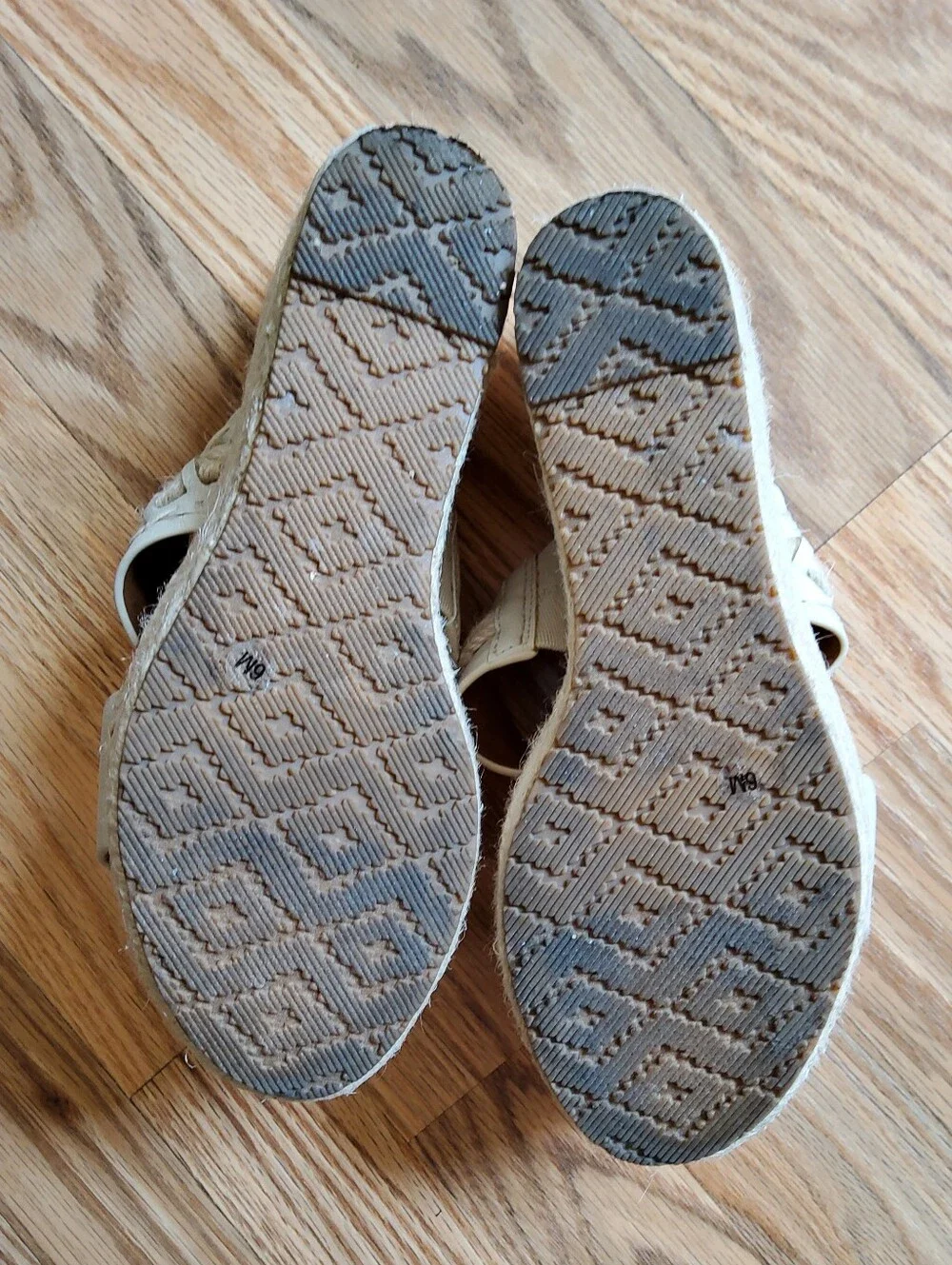 ZODIAC POPPY PERL PLATFORM WEDGE ESPADRILLE SANDALS SIZE 6M